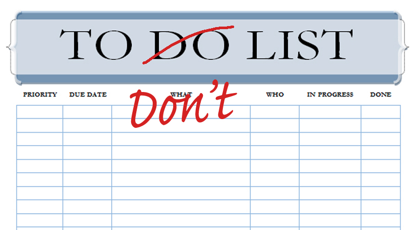 to-dont-list